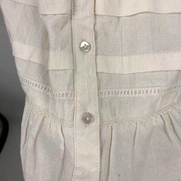 Free People Desert Days Mini Dress XS Strappy Open Back Tiered Button Front NWD - Picture 9 of 9